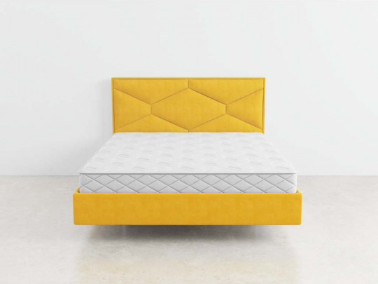 Парящая кровать мягкая Франк по цене от 42 500 ₽ , стиль современный, цвет желтый 2 | Парящие кровати