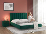 Парящая кровать мягкая Эстель по цене от 47 500 ₽ , стиль современный, цвет зеленый, изумрудный 1 | Парящие кровати