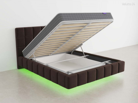 Парящая кровать Бруно с подсветкой и подъемным механизмом по цене от 93 500 ₽ , стиль современный, цвет серый 8 | Парящие кровати