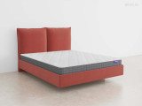 Парящая кровать Токио с подъемным механизмом SleepArt, стиль современный, цвет красный, оранжевый