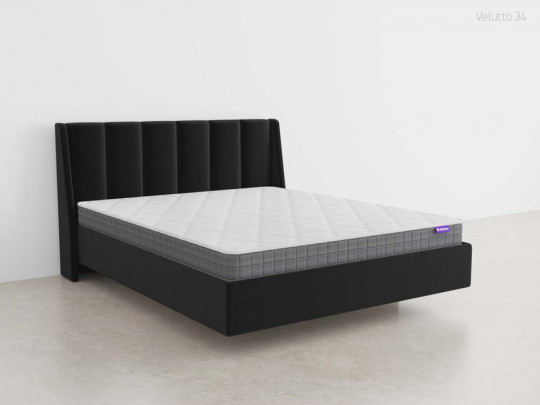 Парящая кровать Фрисби с подъемным механизмом SleepArt, стиль современный, цвет серый