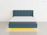 Парящая кровать Фрисби с подсветкой и подъемным механизмом по цене от 91 500 ₽ , стиль современный, цвет серый, синий 2 | Парящие кровати