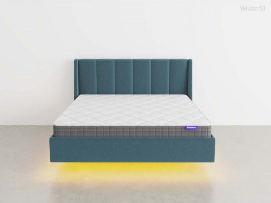 Парящая кровать Фрисби с подсветкой и подъемным механизмом по цене от 91 500 ₽ , стиль современный, цвет серый, синий 2 | Парящие кровати