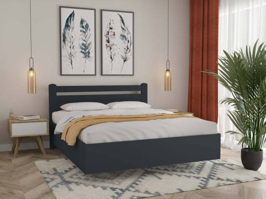 Парящая кровать Визави с подъемным механизмом Relaksan, стиль современный, цвет черный, серый, венге