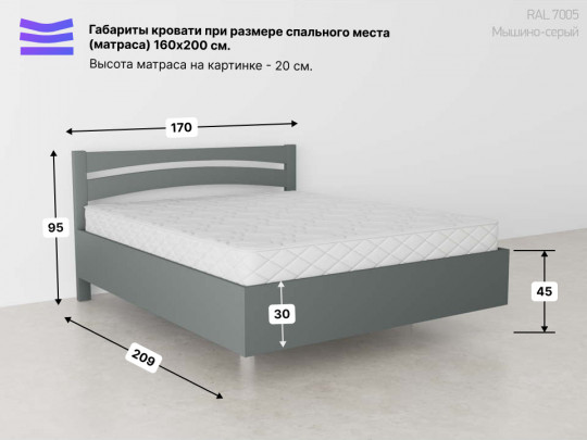 Парящая кровать Ренесанс с подъемным механизмом по цене от 51 167 ₽ , стиль современный, цвет серый 5 | Парящие кровати
