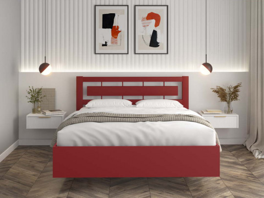 Парящая кровать Соло с подъемным механизмом Relaksan, стиль современный, цвет красный