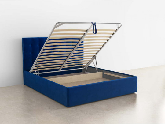 Мягкая кровать Агата с подъемным механизмом по цене от 49 715 ₽ , стиль современный, цвет бежевый 1 | Кровати