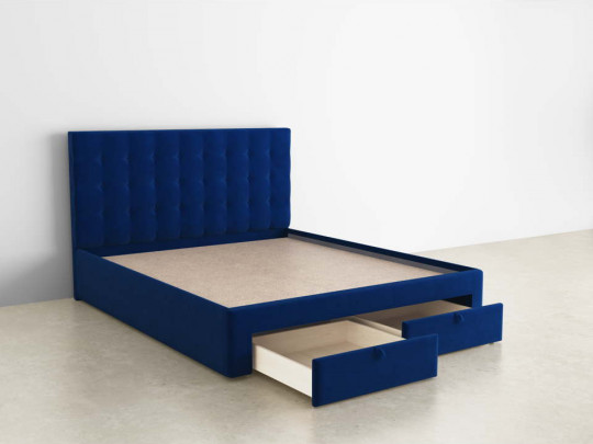 Мягкая кровать Агата с 2 ящиками по цене от 45 115 ₽ , стиль современный, цвет бежевый 4 | Кровати