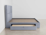 Мягкая кровать Вена с 1 ящиком по цене от 63 589 ₽ , стиль современный, цвет серый 2 | Кровати с выкатными ящиками