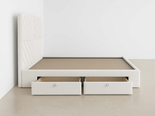 Мягкая кровать Вена с 2 ящиками белый по цене от 64 289 ₽ , стиль современный, цвет белый 1 | Кровати