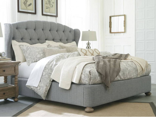 Кровать Mebelin Виста (Феррара) по цене от 59 000 ₽ , стиль классический, скандинавский, цвет серый 5 | Кровати Mebelin