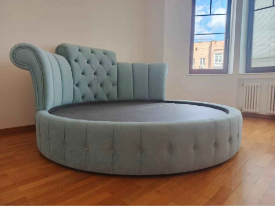 Круглая кровать Sleepart Баронте по цене от 85 000 ₽ , стиль восточный, ампир, барокко, рококо, королевский, цвет бежевый, белый 7 | Круглые кровати