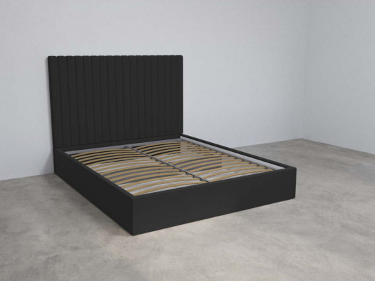 Кровать Mebelin Стил Лайн (Аланса) с подъемным механизмом Черный по цене от 53 500 ₽ , стиль современный, цвет черный 4 | Кровати с подъемным механизмом