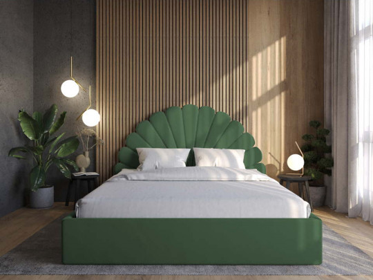 Кровать Sleepart Эссема Зеленый по цене от 51 000 ₽ , стиль классический, рококо, цвет зеленый 1 | Кровати с мягкой обивкой