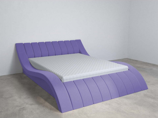 Кровать Mebelin Плавлайн (Колорадо) Фиолетовый по цене от 56 000 ₽ , стиль современный, цвет фиолетовый 4 | Кровати Mebelin