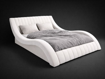 Кровать Mebelin Плавлайн (Колорадо) Белый