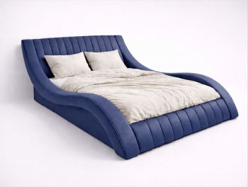 Кровать Mebelin Плавлайн (Колорадо) с подъемным механизмом Синий