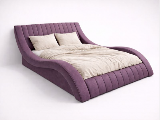 Кровать Mebelin Плавлайн (Колорадо) Фиолетовый Mebelin, стиль современный, цвет фиолетовый