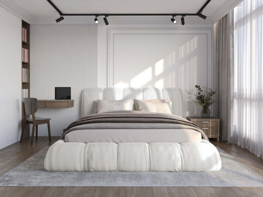 Кровать Mebelin Объем Элит (Меретти) Бежевый по цене от 67 200 ₽ , стиль современный, цвет бежевый 2 | Кровати Mebelin