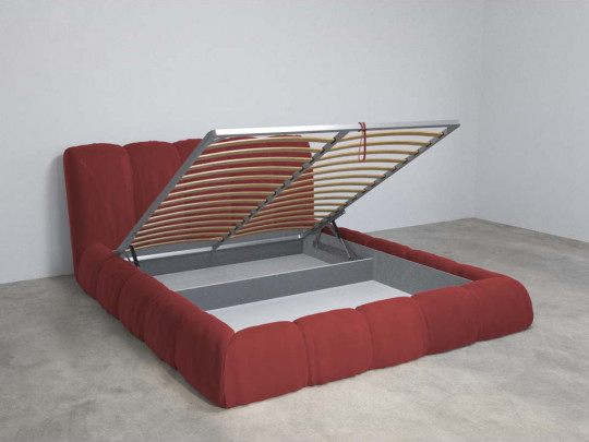 Кровать Mebelin Объем Элит (Меретти) с подъемным механизмом Красный по цене от 71 200 ₽ , стиль современный, цвет красный 1 | Кровати с подъемным механизмом
