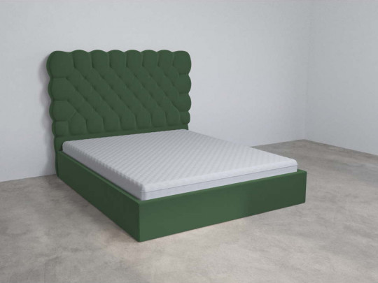Кровать Sleepart Милан Зеленый по цене от 31 500 ₽ , стиль рококо, прованс, цвет зеленый 1 | Кровати с каретной стяжкой