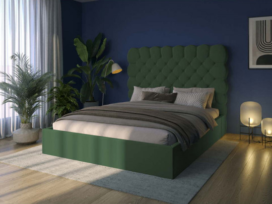 Кровать Sleepart Милан Зеленый по цене от 31 500 ₽ , стиль рококо, прованс, цвет зеленый 2 | Кровати с каретной стяжкой