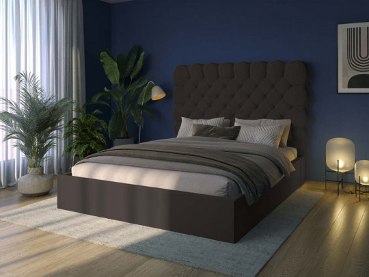 Кровать Sleepart Милан Коричневый по цене от 31 500 ₽ , стиль рококо, прованс, цвет коричневый 2 | Кровати с каретной стяжкой