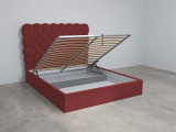 Кровать Sleepart Милан с подъемным механизмом Красный по цене от 44 100 ₽ , стиль рококо, прованс, цвет красный 1 | Кровати с подъемным механизмом