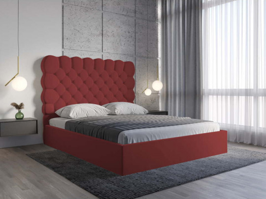 Кровать Sleepart Милан с подъемным механизмом Красный по цене от 44 100 ₽ , стиль рококо, прованс, цвет красный 2 | Кровати с подъемным механизмом