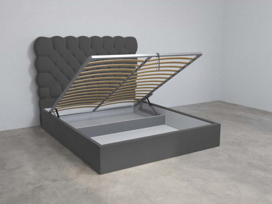 Кровать Sleepart Милан с подъемным механизмом Серый по цене от 44 100 ₽ , стиль рококо, прованс, цвет серый 1 | Кровати с подъемным механизмом