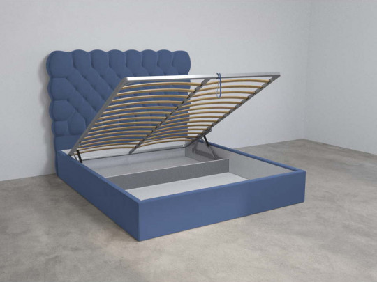 Кровать Sleepart Милан с подъемным механизмом Синий по цене от 44 100 ₽ , стиль рококо, прованс, цвет синий 1 | Кровати с подъемным механизмом