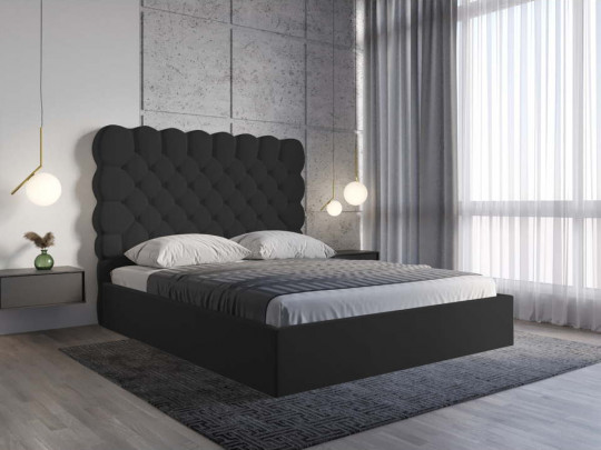 Кровать Sleepart Милан с подъемным механизмом Черный по цене от 44 100 ₽ , стиль рококо, прованс, цвет черный 2 | Кровати с подъемным механизмом