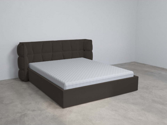 Кровать Mebelin Эфирия (Паулина) Коричневый по цене от 69 400 ₽ , стиль современный, цвет коричневый 4 | Кровати из экокожи