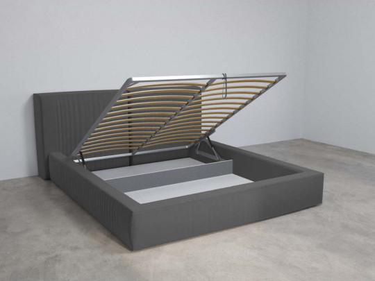 Кровать Mebelin Лофт (Сити) с подъемным механизмом Серый по цене от 77 900 ₽ , стиль современный, цвет серый 1 | Кровати с подъемным механизмом