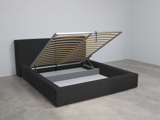 Кровать Mebelin Лофт (Сити) с подъемным механизмом Черный по цене от 77 900 ₽ , стиль лофт, современный, цвет черный 1 | Кровати с подъемным механизмом