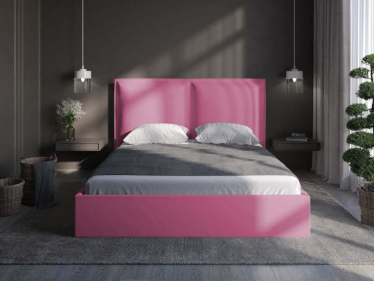 Кровать Mebelin Селин (Суанс) с подъемным механизмом Розовый по цене от 63 900 ₽ , стиль современный, цвет розовый 3 | Кровати с подъемным механизмом