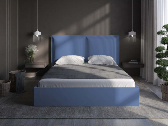 Кровать Mebelin Селин (Суанс) с подъемным механизмом Синий по цене от 63 900 ₽ , стиль современный, цвет синий 3 | Кровати с подъемным механизмом