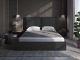 Кровать Mebelin Селин (Суанс) с подъемным механизмом Черный по цене от 63 900 ₽ , стиль современный, цвет черный 3 | Кровати с подъемным механизмом
