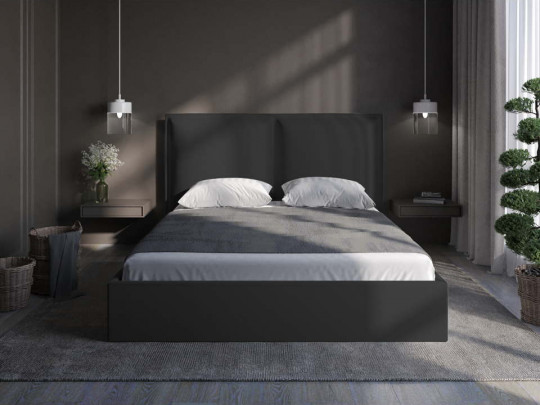 Кровать Mebelin Селин (Суанс) с подъемным механизмом Черный по цене от 63 900 ₽ , стиль современный, цвет черный 3 | Кровати с подъемным механизмом