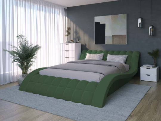 Кровать Mebelin Виченца Зеленый по цене от 56 000 ₽ , стиль современный, цвет зеленый 3 | Кровати с мягкой обивкой