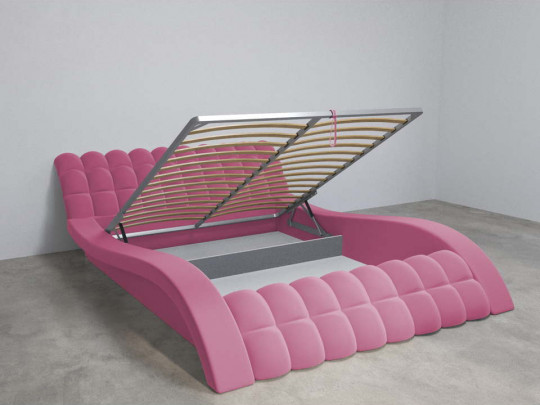 Кровать Mebelin Виченца с подъемным механизмом Розовый по цене от 60 000 ₽ , стиль современный, цвет розовый 2 | Кровати с подъемным механизмом