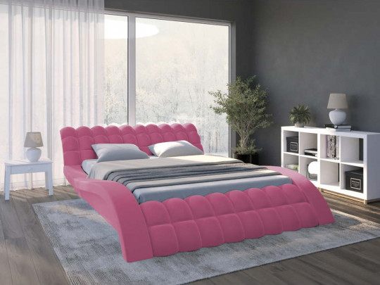 Кровать Mebelin Виченца с подъемным механизмом Розовый по цене от 60 000 ₽ , стиль современный, цвет розовый 3 | Кровати с подъемным механизмом
