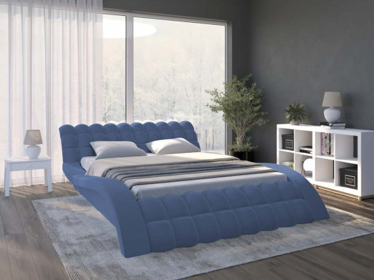 Кровать Mebelin Виченца с подъемным механизмом Синий по цене от 60 000 ₽ , стиль современный, цвет синий 3 | Кровати с подъемным механизмом