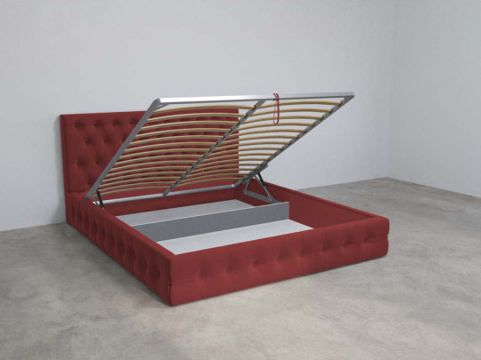 Кровать Mebelin Элегант (Венеция) с подъемным механизмом Красный по цене от 48 800 ₽ , стиль винтажный, цвет красный 3 | Кровати с подъемным механизмом
