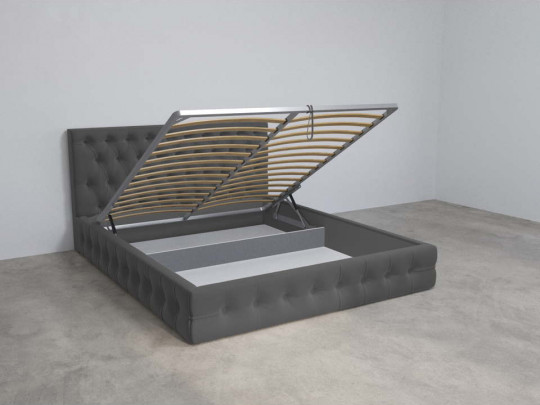 Кровать Mebelin Элегант (Венеция) с подъемным механизмом Серый по цене от 48 800 ₽ , стиль современный, цвет серый 3 | Кровати с подъемным механизмом