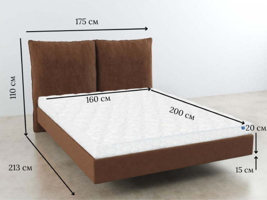 Парящая кровать Токио по цене от 69 500 ₽ , стиль лофт, современный, цвет коричневый 5 | Парящие кровати