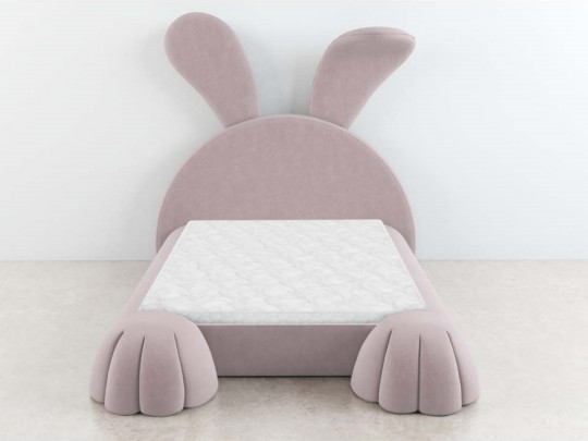 Кровать детская с ушками Заячья тропа по цене от 101 000 ₽ , стиль современный, цвет розовый 1 | Детские мягкие кровати