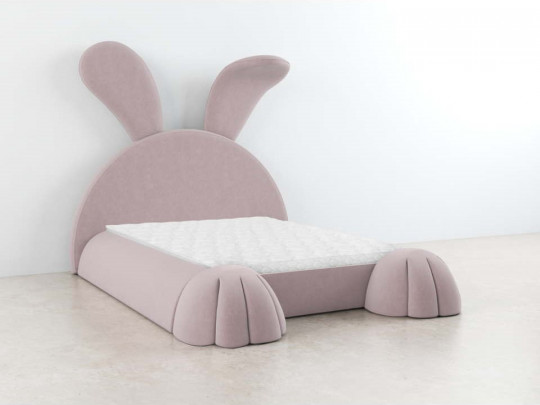 Кровать детская с ушками Заячья тропа SleepArt, стиль современный, цвет розовый