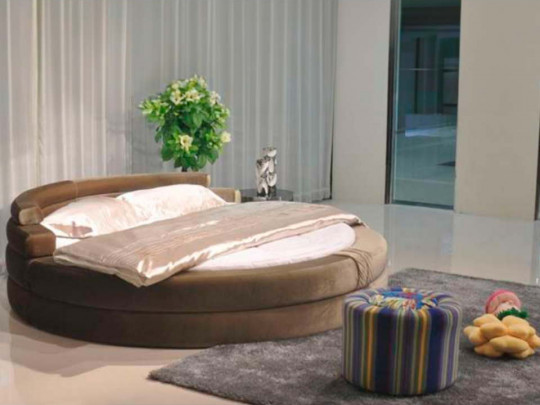 Круглая кровать Sleepart Джорджия SleepArt, стиль восточный, ампир, барокко, рококо, цвет коричневый