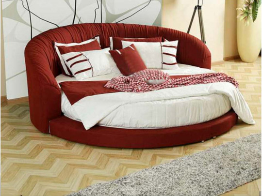 Круглая кровать Sleepart Атланта по цене от 77 000 ₽ , стиль восточный, ампир, барокко, рококо, цвет красный 1 | Круглые кровати